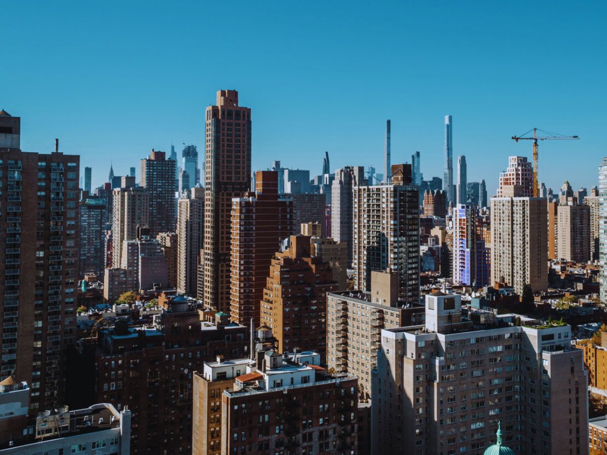 Aerial view of the Upper East Side, NY