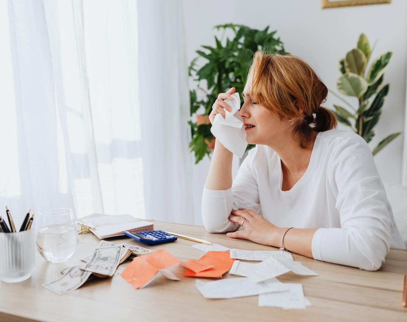 Client reviewing options for debt relief near me in California
